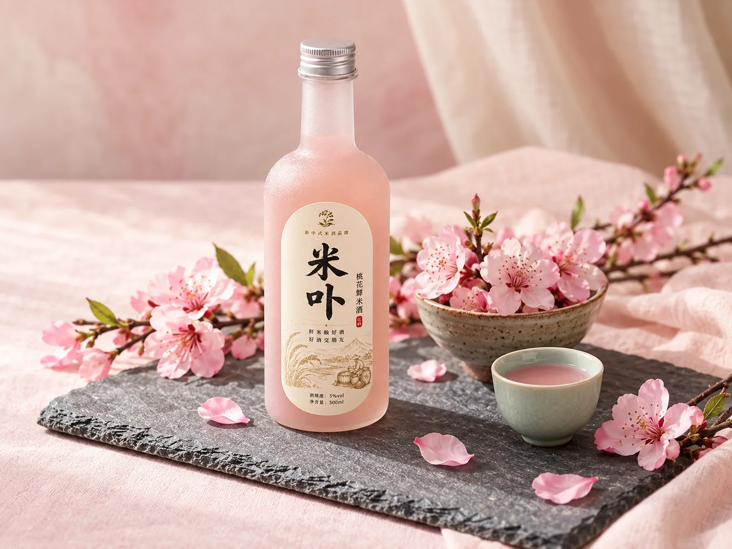桃花鲜米酒