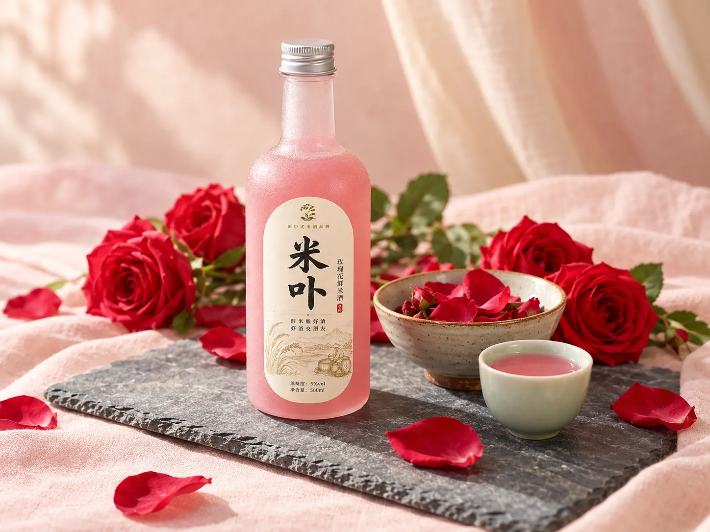 玫瑰花鲜米酒